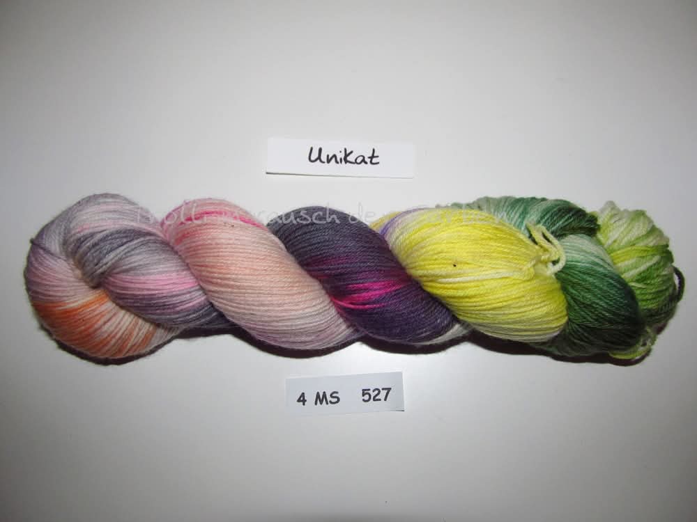 Fine Merino Socks (4FMS), handgefärbte Sockenwolle 4-fach 100g