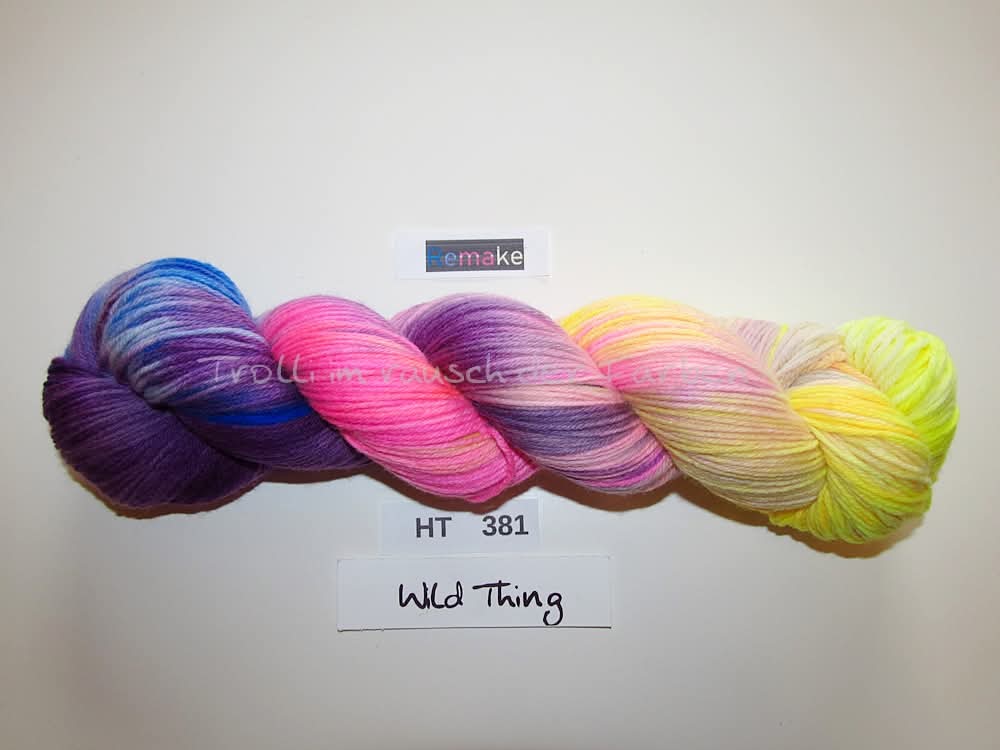 High Twist (4HT), handgefärbte Sockenwolle 4-fach 100g (HT381) "Remake"