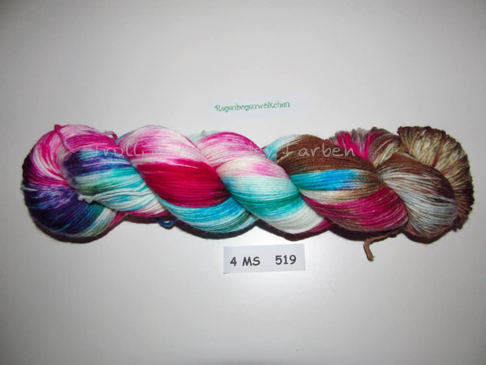 Fine Merino Socks (4FMS), handgefärbte Sockenwolle 4-fach 100g