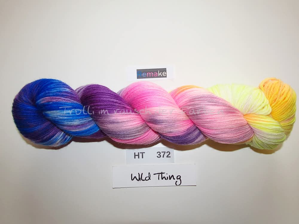 High Twist (4HT), handgefärbte Sockenwolle 4-fach 100g (HT372) "Remake"