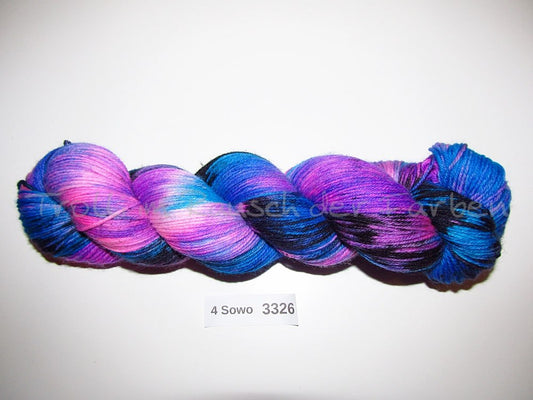 Handgefärbte Sockenwolle (4Sowo) 4-fach 100g