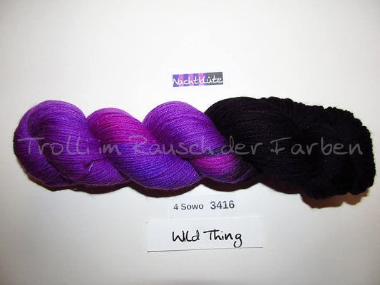 Handgefärbte Sockenwolle (4Sowo) 4-fach 100g (4Sowo3416) Nachtblüte