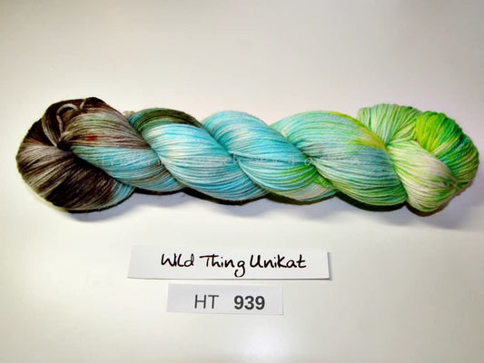 High Twist (4HT), handgefärbte Sockenwolle 4-fach 100g (HT939) "Unikat"