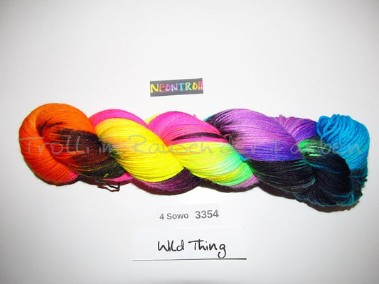 Handgefärbte Sockenwolle (4Sowo) 4-fach 100g