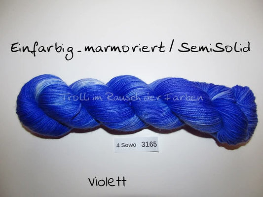 Handgefärbte Sockenwolle (4Sowo) 4-fach 100g