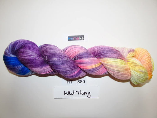 High Twist (4HT), handgefärbte Sockenwolle 4-fach 100g (HT380) "Remake"