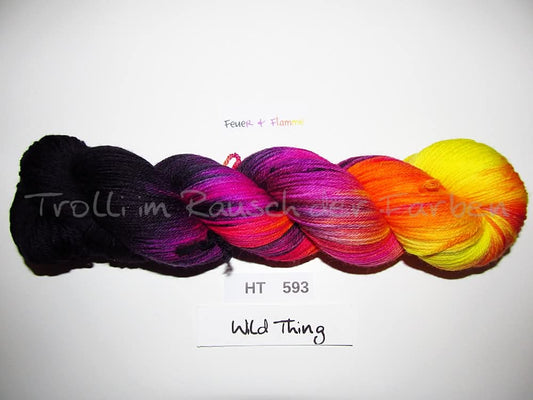 High Twist (4HT), handgefärbte Sockenwolle 4-fach 100g (HT593)