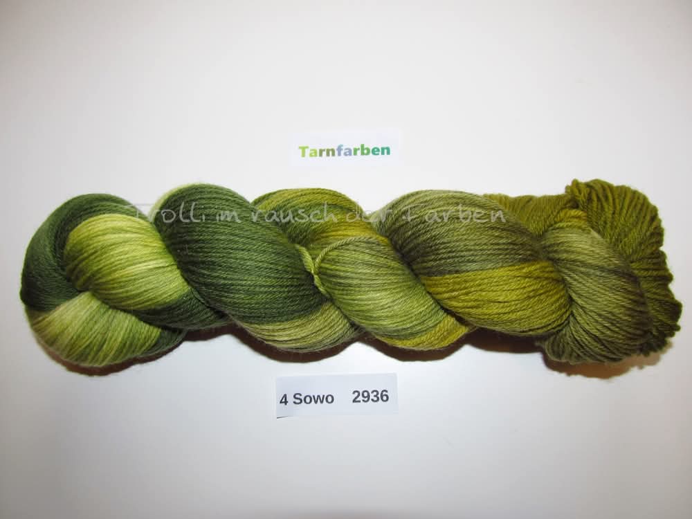Handgefärbte Sockenwolle (4Sowo) 4-fach 100g