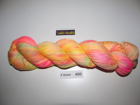 Handgefärbte Sockenwolle (6Sowo) 6-fach 100g