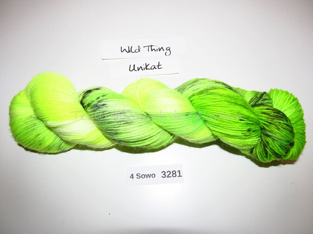 Handgefärbte Sockenwolle (4Sowo) 4-fach 100g (4Sowo3281) "Unikat"