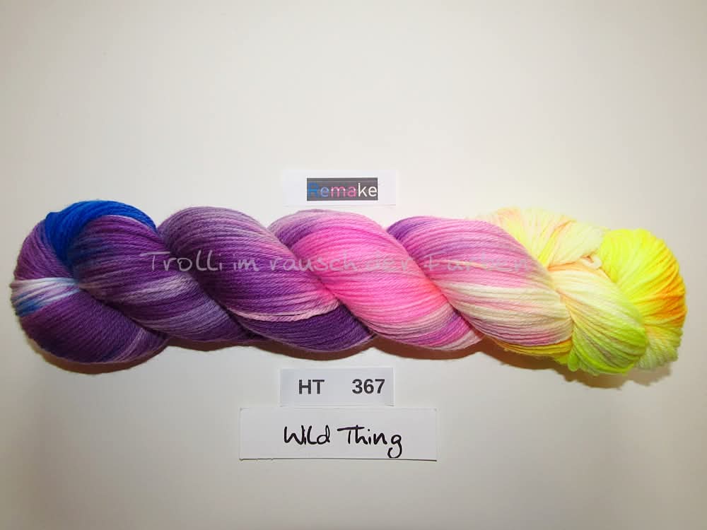 High Twist (4HT), handgefärbte Sockenwolle 4-fach 100g (HT367) "Remake"
