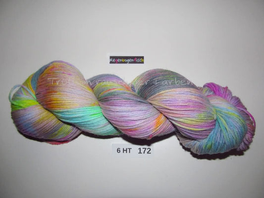 High Twist (6HT), handgefärbte Sockenwolle 6-fach 150g
