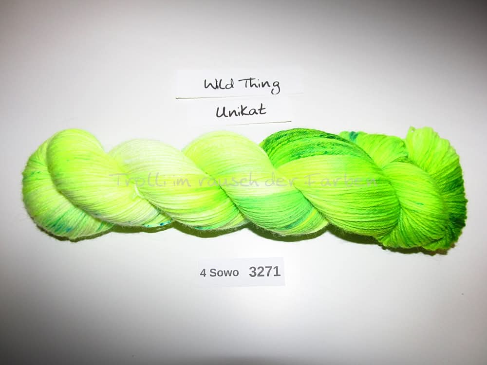 Handgefärbte Sockenwolle (4Sowo) 4-fach 100g