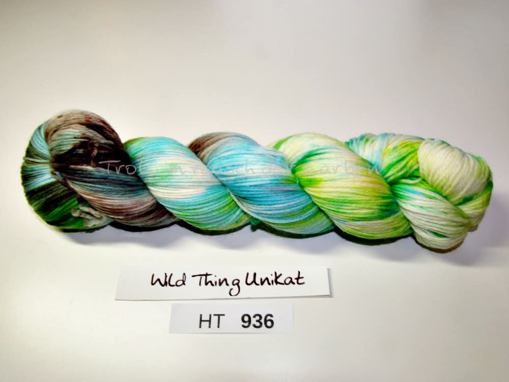 High Twist (4HT), handgefärbte Sockenwolle 4-fach 100g (HT936) "Unikat"