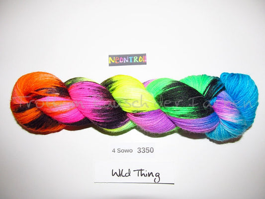 Handgefärbte Sockenwolle (4Sowo) 4-fach 100g