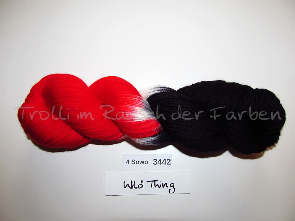 Handgefärbte Sockenwolle (4Sowo) 4-fach 100g (4Sowo3442)