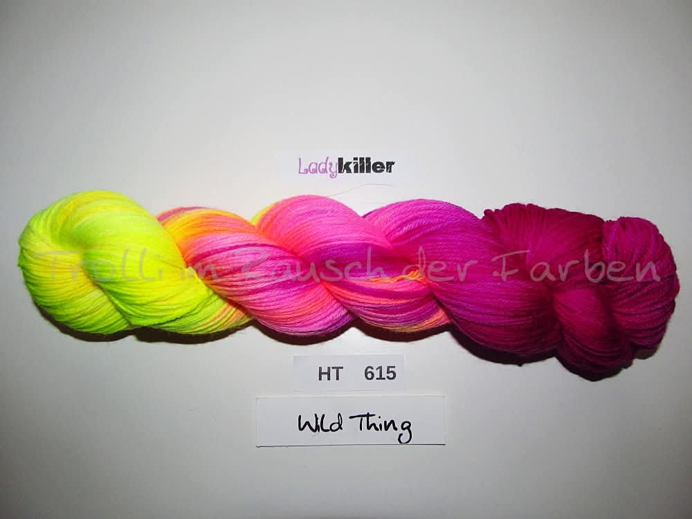 High Twist (4HT), handgefärbte Sockenwolle 4-fach 100g (HT615)