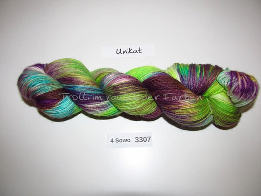 Handgefärbte Sockenwolle (4Sowo) 4-fach 100g