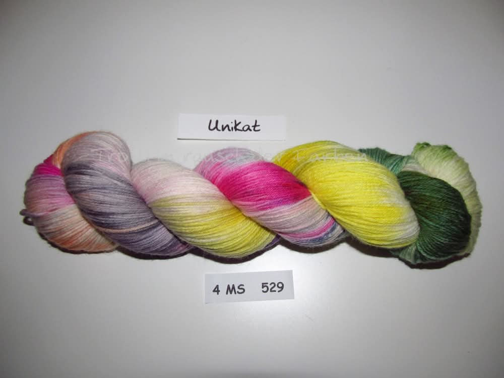 Fine Merino Socks (4FMS), handgefärbte Sockenwolle 4-fach 100g