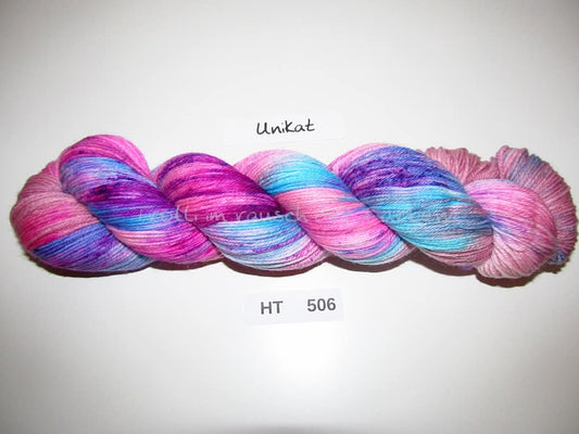 High Twist (4HT), handgefärbte Sockenwolle 4-fach 100g (HT506) "Unikat"