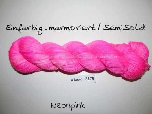 Handgefärbte Sockenwolle (4Sowo) 4-fach 100g