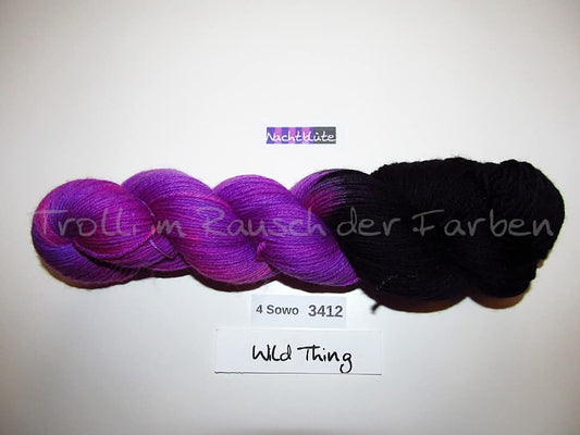 Handgefärbte Sockenwolle (4Sowo) 4-fach 100g (4Sowo3412) Nachtblüte