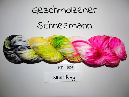 High Twist (4HT), handgefärbte Sockenwolle 4-fach 100g (HT624)
