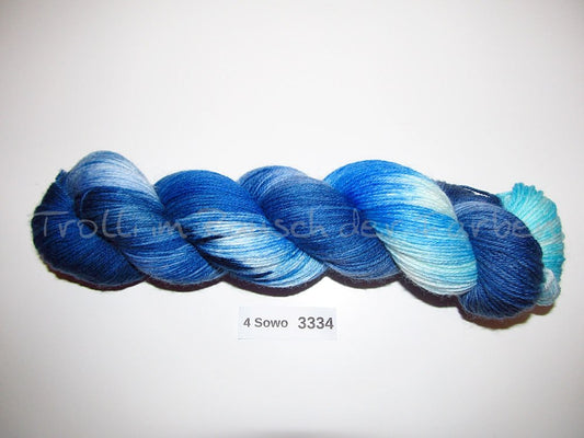 Handgefärbte Sockenwolle (4Sowo) 4-fach 100g