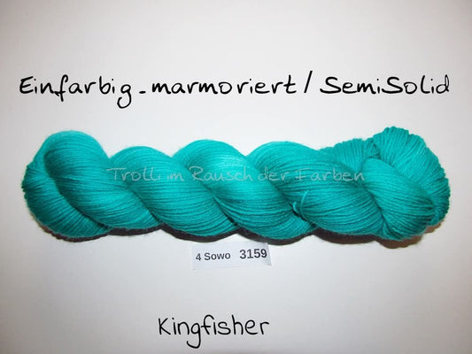 Handgefärbte Sockenwolle (4Sowo) 4-fach 100g