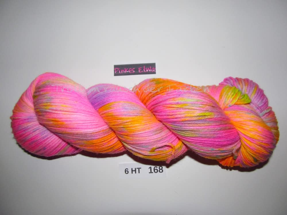 High Twist (6HT), handgefärbte Sockenwolle 6-fach 150g (6HT168)"Pinkes Etwas"